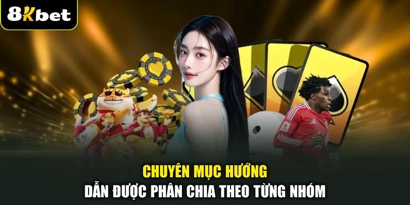 Chuyên mục hướng dẫn được phân chia theo từng nhóm